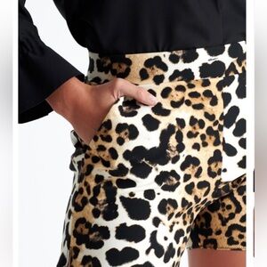 Shan Leopard Print Scuba short sz6/xs